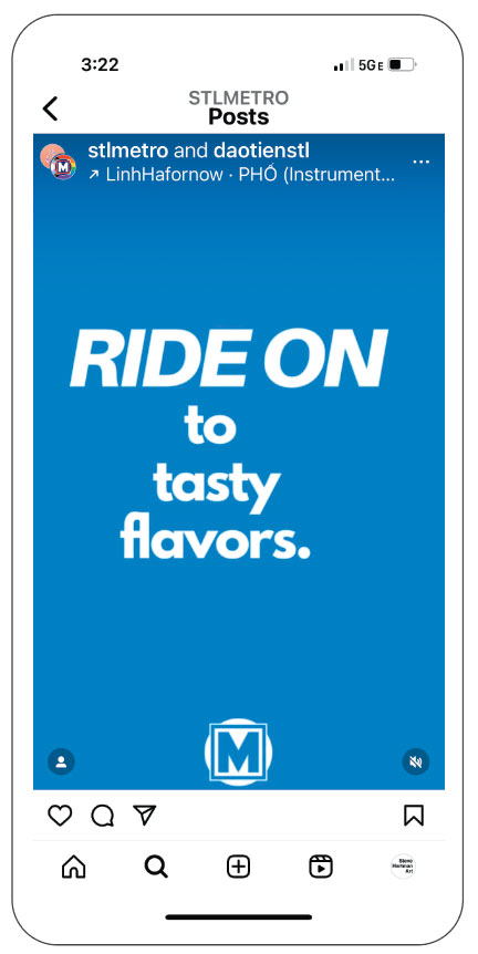 An iPhone mockup with the caption Ride On to tasty flavors.